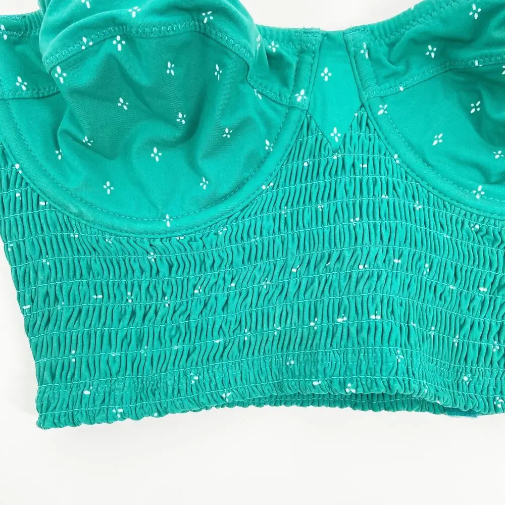 NWT Free People Come A Little Closer Longline Bra Teal Underwire Lingerie Size S